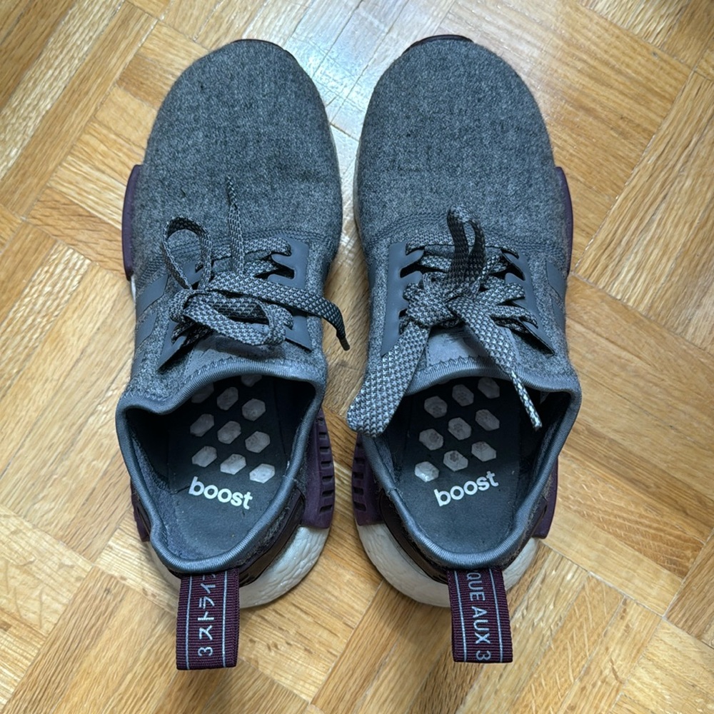 Adidas NMD Grey-Maroon Sneakers